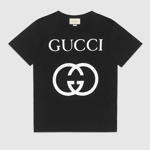 GUCCI スーパーコピー インターロッキングG コットン オーバーサイズ Tシャツ 493117X3Q357561